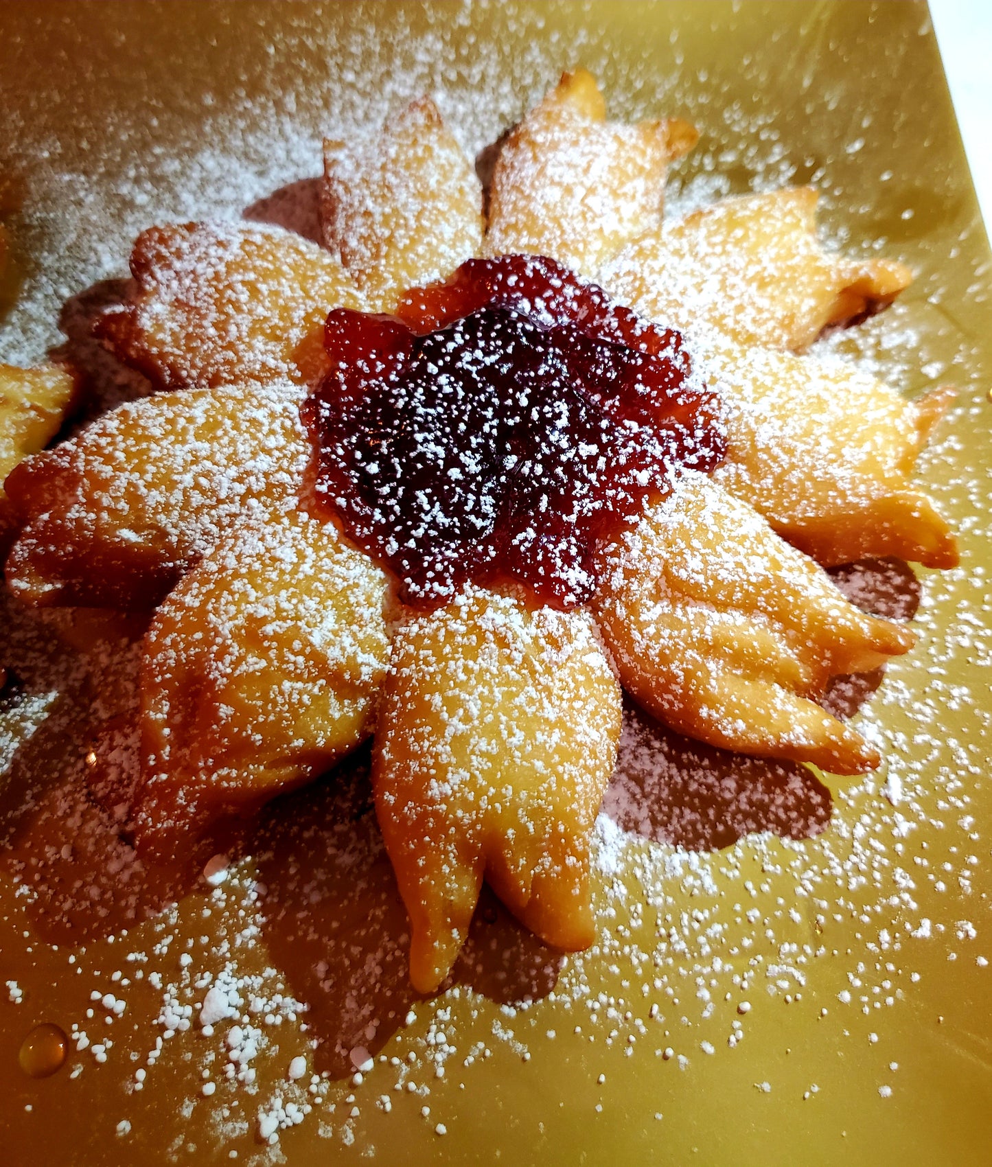 Flower-shaped Sufganiyot (Jewish Doughnut)