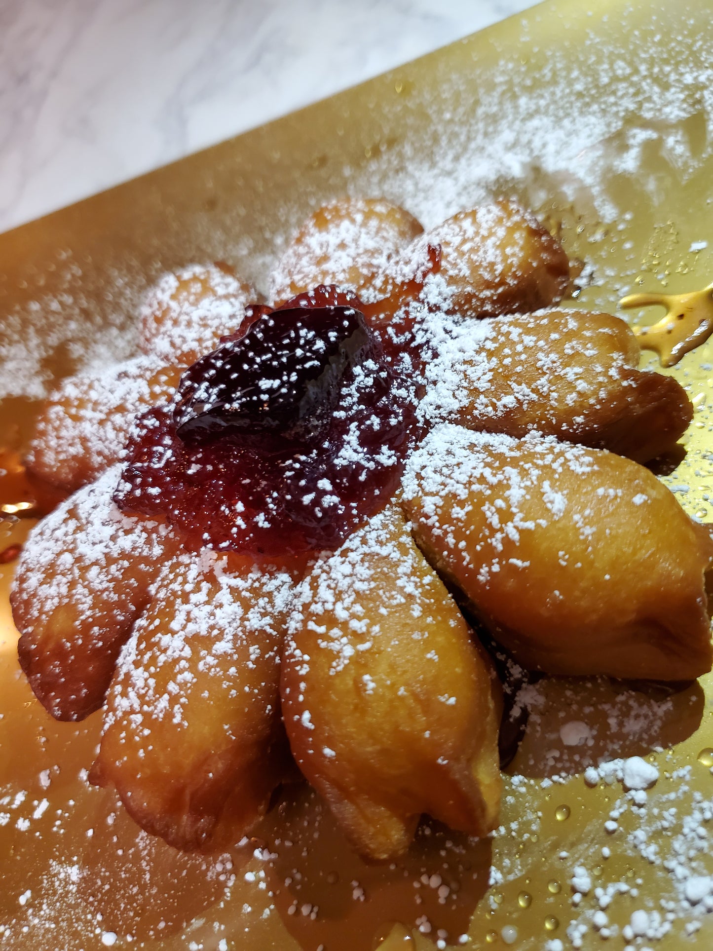 Flower-shaped Sufganiyot (Jewish Doughnut)