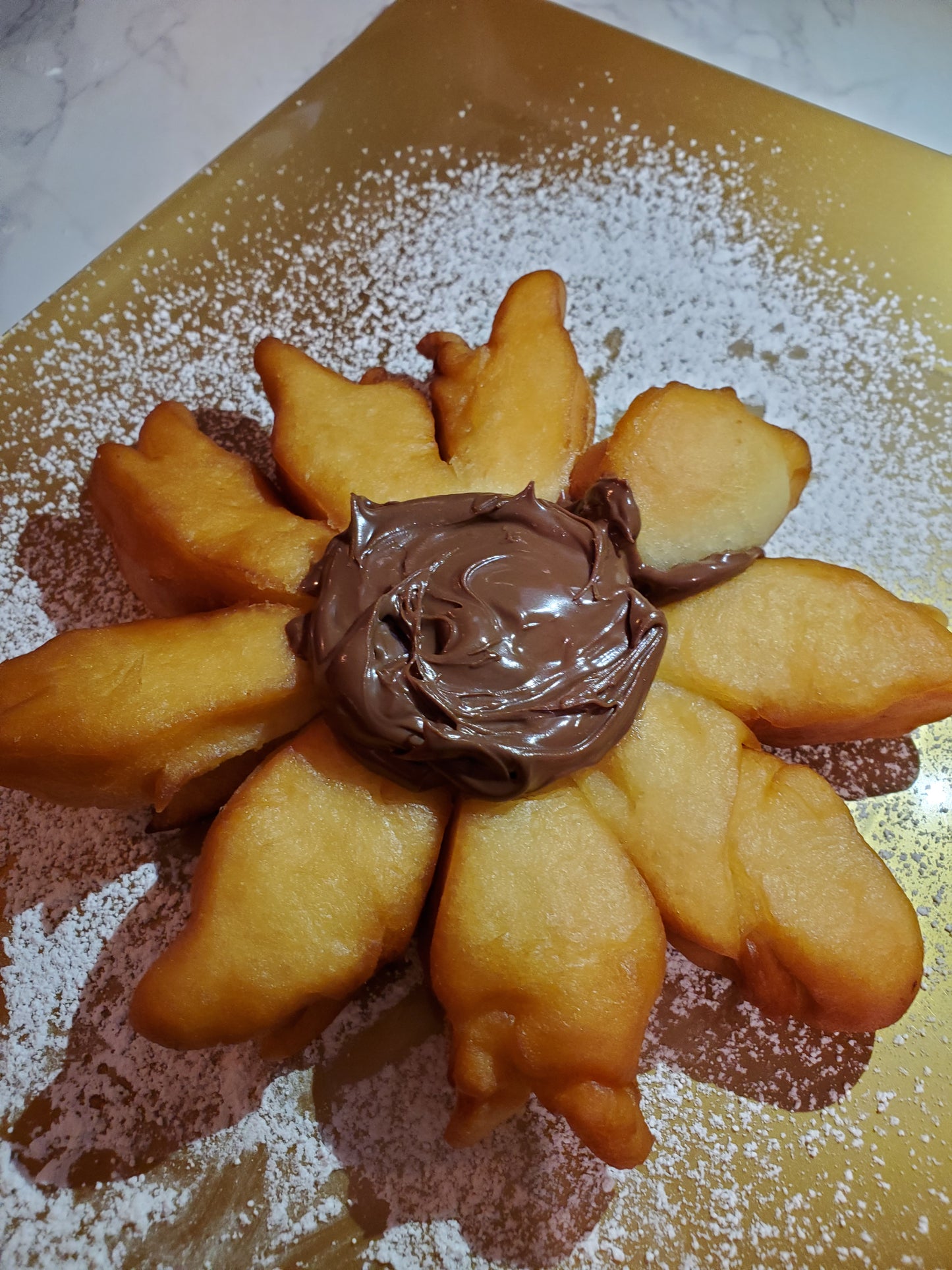 Flower-shaped Sufganiyot (Jewish Doughnut)