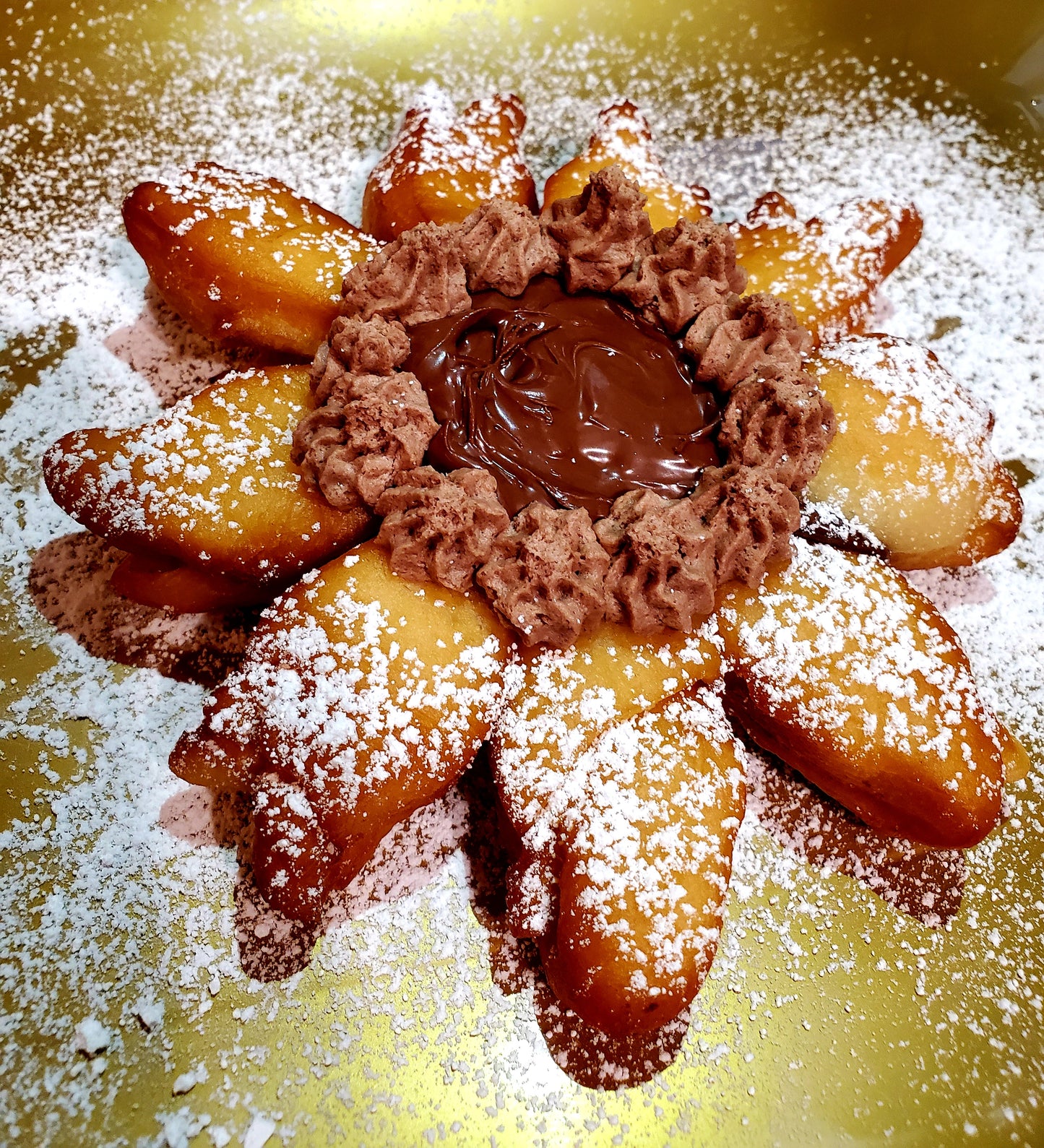 Flower-shaped Sufganiyot (Jewish Doughnut)