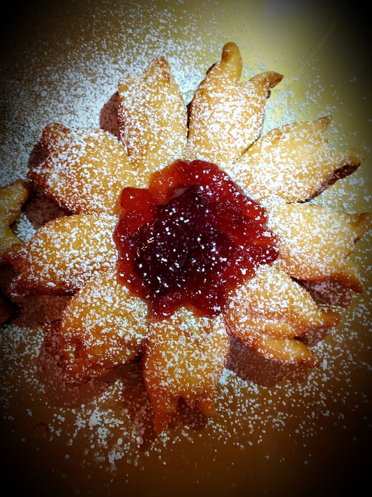 Flower-shaped Sufganiyot (Jewish Doughnut)