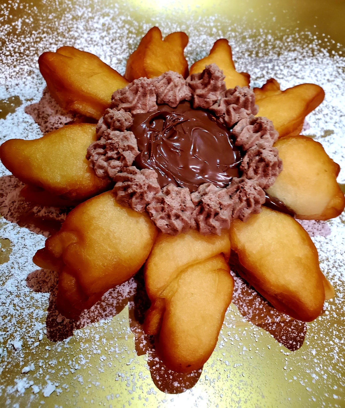 Flower-shaped Sufganiyot (Jewish Doughnut)